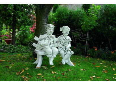 Garçon Assis Figure Statue Figures Sculpture Décorative Statues Jardin